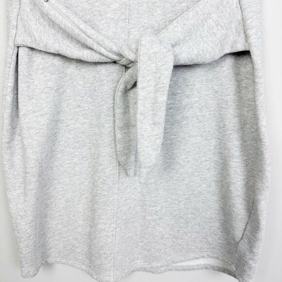 ATHLETA | Embrace Gray Sweatshirt Tunic Dress Tie Sash Women’s Size X-Small - Picture 8 of 13